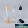 Bouteilles de parfum en verre portables de 10 ml avec bouchon or / argent / noir Mini bouteilles de parfum de voyage atomiseur gros vaporisateur parfum pompe cas