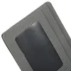 Wallets Ultra-thin Slim Men Leather Money Clip ID Holder Coin Purse Gray1