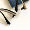 new glasses design tang optical prescription mirror cat eye halfframe classic style business elite style optical flat lens top qua220p