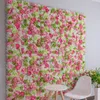 Kunstzijden Hydrangeas Rose Flower Muur Bruiloft Decoratie Bloemen Panelen voor Baby Shower Xmas Achtergrond Decor