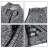 Maglione di lana da uomo autunno inverno Gilet spesso caldo Casual senza maniche Giacche Gilet in pile lavorato a maglia da uomo in cashmere