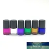 6pcs Mini 1ml Colorful Roller Glass Bottles for Essential Oil Perfume Refillable Roll on Bottle Deodorant Contain