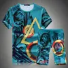 New Fashion Summer Short Sets Uomo Design innovativo Stampa irregolare Abiti per uomo Suit Casual Hawaii Set T Shirt Pantaloni LJ201126