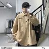 PRIVATHINKER LIST MEN SIDRED Overted Kurtka Streetwear Caual Looe Outer Outer Wear 2020 Autumn New Hip Hop Kurtka LJ201013