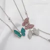 Butterfly Pendant Necklace Romantic Wedding Party Women's Neck Accessories Gift New Trendy Jewelry Clavicle Chain