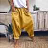 Mode Harembroek Vrouwen Casual Hip Hop Losse Broek Met Zak Effen Kleur Vintage Joggers Wijde Pijpen Broek Vrouwen Capri 201118