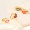 Anillos de racimo 2022 Ins Y2K estilo colorido amor corazón para las mujeres amante vintage llama anillo de dedo