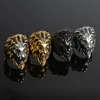 2020 hot sale Gold silver color Lion 's head Men Hip hop rings fashion punk Animal shape ring male Hiphop jewelry gifts