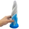 Nxy Dildos Juguetes Anal 6 cm Grueso Vestibular Expansión Plug Masturbación vaginal Silicona Falso Penis Productos para adultos 0225