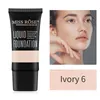 Miss Rose 9 Cores Fally Foundation Waterproof Liquid Foundation Base Liquid Correcionador Maquiagem Cosméticos Compõem