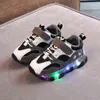 Size 21-30 Glowing Sneakers for Children Boys Shoes with Luminous Sole Led Light Girls Kids 220115