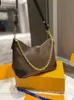 Mulheres Designers Shaler Sacos Vintage Luxurys Crossbody Bag Croissant Cowhide Aparagem de Alta Qualidade Senhoras Senhoras Bolsas Brown Bolsa Corrigir Padrão Hobo Bolsa