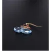 DAIMI голубой топаз серьги драгоценных камней Женский Подлинная 18K Gold DIY Caibao серьги подарок