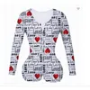 Vrouwen jumpsuits korte rompers designer tracksuits pyjama onesies valentines cadeau workout knop bedrukt v-neck bodysuit