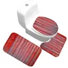 Honlaker 3pcs 스톤 패턴 욕실 화장실 매트 부드럽고 편안한 플란넬 목욕 매트 세트 Antiskid 욕실 바닥 rug 201211
