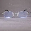 2023 Tasarımcı Gözlükleri Bilgisayar Kadın ve Erkekler Gözlük Modeli Rimless Şeffaf Dekorasyon Aksesuarları Okumak İçin Yeni Açık Gözlük Çerçevesi
