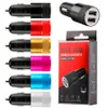 Car charger Universal Dual usb ports Aluminium Alloy 2.1A Auto power adapter for iphone Samsung huawei mp3 pc gps with box