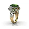 14k amarelo cor ouro esmeralda anel de gemstone para mulheres fina anillos de anel bijoux femme jóias bizuteria jade 220225