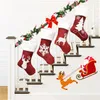 Mode kerstkousen decor kerstbomen ornament feestdecoraties Santa Snow Elk Design Sandy Socks Bags Xmas Gifts Bag FP1582