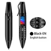 Unlocked K07 096Inch Tiny Screen Pen Mini Mobiltelefon Dual Sim Card Bluetooth Dialer Mobiltelefon med ficklampa Inspelningspennor FO9689943