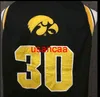 Anpassad XXS-6XL Vintage Men #30 Vintage Iowa Hawkeyes Men's Real Full Brodery College Jersey eller Custom något namn eller nummer tröja