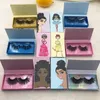 Mermaid and girls rectangular magnetic box for 16mm-27mm long lashes custom private logo strip mink eyelashes vendor