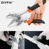 45 to 90 Degree Edge Angle Shear Scissors Miter Wire Slot Cutter Hand Shear Multifunctional PVC PE Plastic Pipe Plumbing Tool Y200321