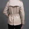 Męskie płaszcze Króla Anglia Marka Styl Beige Trenchcoat Plus Size 3XL Mens Coat Male Slim Fit Kurtka na prezent1