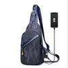 Роскошная дизайнерская мужская USB-сумка на груди Сумка-слинг Большая вместительная сумка Сумки через плечо Сумка через плечо раздает сумки для ключей