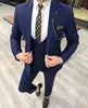 2022 Nowe ślub Smokingi Groom Nosić męskie garnitury Slim Fit Peaked Lapel One Button Party Party Blazers (Kurtka + Spodnie + Kamizelka) 780