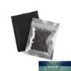 100pcs Translucent matte Flat Storage Bag Clear Front Aluminum Foil Plastic Pouch Bags Custom Logo Accept