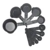 11 stks / set Plastic Meetbekers en Lepels Set Professionele Koffie Zout Meel Sugar Scoop Keuken Bakken Accessoire