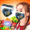 Nieuwe kindermaskers Wegwerp Spunlace Graffiti Speciale winddichte en stofveilige maskers