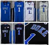 Mens Duke Blue Devils 1 Kyrie Irving College Basketball Jerseys Vintage Blanc Blue Black Shirts cousus SXXL6072740