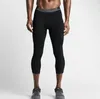 New Compression 3/4 Pants Fitness Quick Dry Running Pants Men Sports Trousers Leggings Pant For Running jogging Gym Leggings size S-XXL