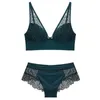 Sexy dentelle profonde plongée sans fil ultra mince coupe gilet soutien-gorge et culotte ensemble hauts soutien-gorge lingerie ensemble sous-vêtements pour femmes sous-vêtements Y200708