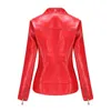 New Women Leather Jacket and Coats Turn-down Collar Zippers Plus Size Leather Jacket High Quality Faux Leather Fashion Female LJ201012