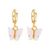 Boucles d'oreilles papillon en acrylique coloré pour femmes, plaqué acide acétique, cerceau d'oreille, boucles d'oreilles Fash sqclex queen66