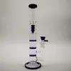 Unique Bongs Birdcage Percolator Water Pipe 18MM Female Triple Oil Rigs Green Blue Clear Glass Thick Bong With Bowl