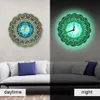 Luminous Diament Malowanie Zegar Mandala Diament Malowanie Cross Stitch Diament Haft Specjalne Kształtne Koraliki Home Wall Decor 201202