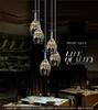 현대 패션 식당 K9 크리스탈 5w LED 샹들리에 DIY 홈 장식 거실 투명 유리 와인 잔 디자인 조명