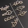 Gold Pearl Hair Clips Star Heart Triangle Circle Hairpin Barrettes para mulheres Jóias de moda Girls Will and Sandy