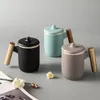 Manico in legno con marchio separato in ceramica con coperchio tazza da tè per ufficio casa grande capacità T200506