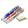 2022 Ny 8 i 1 Precision Magnetisk Pen Style Skruvmejsel Skruv Bit Set Slotted Phillips Torx Hex v1.5-3.5 Reparationsverktyg