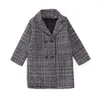 #Clearance# Girls Trench Coat Plaid Overcoat Girls Winter Coat Wool Jacket Outerwear Coat Kids Jacket for Girls Children Clothes LJ201120