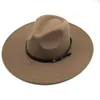 クラシックワイドブリムフェドーラハットブラックホワイトウール帽子男性女性粉砕可能冬の帽子ウェディングジャズハット4376195