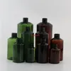 50ml 100ml 150ml 200ml 500mlの空の化粧品プラスチック容器霧スプレーの香水ポンプの緑のびんの詰め替え可能な包装解除