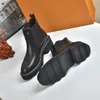 2021 Designer Beaubourg enkellaarsjes vrouwen schoenen mode winter om warme boot dames meisjes zijden koeienhuid lederen hoge top womens platte schoen met doos