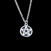 Mode 16mm étoile pentagramme pendentif collier lien chaîne pour femme collier ras du cou bijoux créatifs cadeau de fête