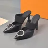 Topkwaliteit 2021 luxe stijl lederen high-hakken schoenen vrouwen unieke letter sandalen jurk sexy jurk schoenen